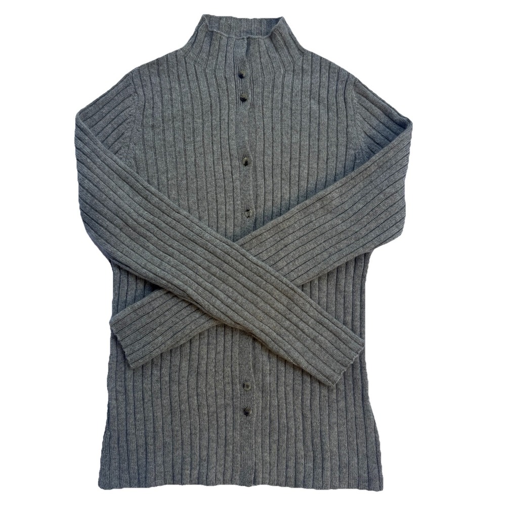 Khaite Rare Juni 100% Cashmere Cardigan‎ Sweater Medium Oatmeal Lightweight Lux - Picture 3 of 10